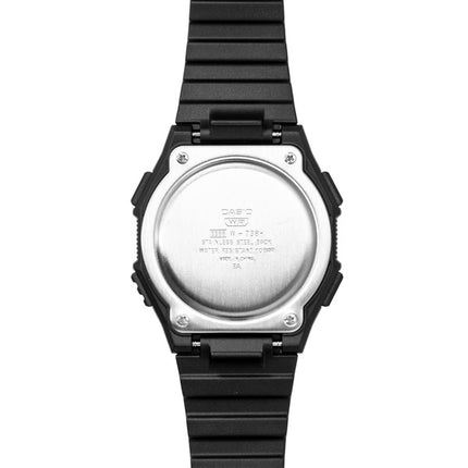 Casio Standard Digital Resinrem Sort Skive Quartz W-738H-1BV 100M Herreur