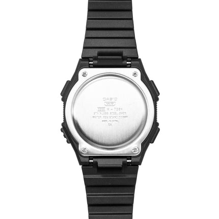 Casio digital harpiksrem sort urskive quartz W-738H-3AV 100M herreur