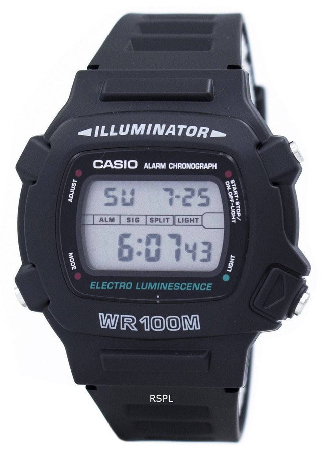 Casio Illuminator Electro Luminescence Chronograph Alarm W-740-1V Herreur