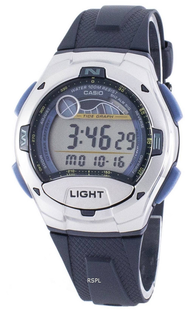 Casio Sports Illuminator tidevandet graf Moon fase Digital W-753-2AV W753-2AV Herreur