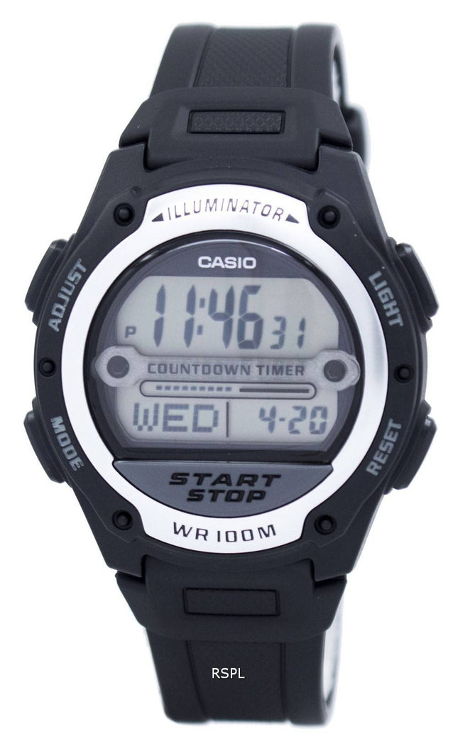 Casio Illuminator verden tid Digital W-756-1AV W756-1AV Herreur