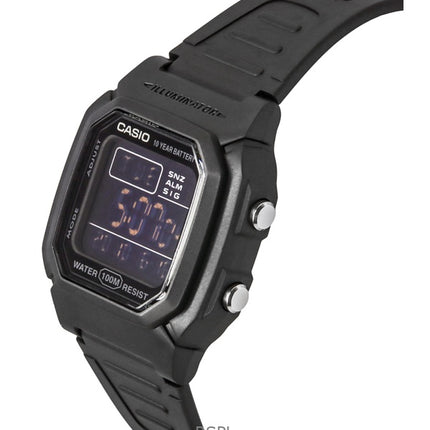 Casio Digital Sort Dual Time Resin Rem Quartz W-800H-1BV 100M herreur