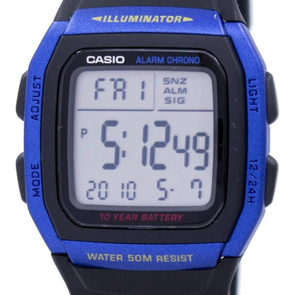 Casio ungdom serie Illuminator Alarm Chronograph Digital W-96H-2AV Herreur