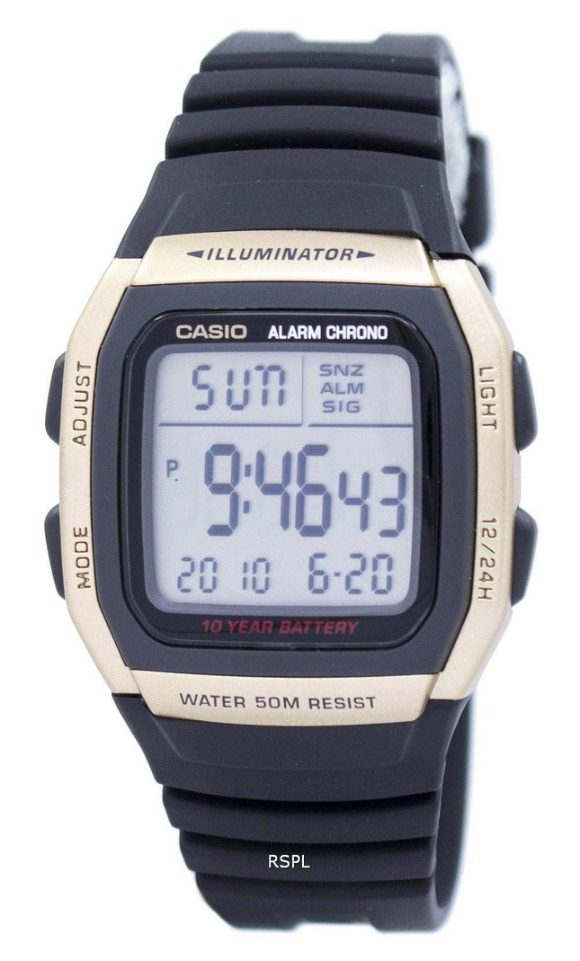 Casio ungdom Illuminator dobbelt tid Alarm Chrono W-96H-9AVDF W96H-9AVDF Herreur