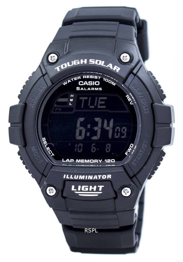 Casio Illuminator hård sol Lap hukommelse Alarm Digital W-S220-1BV Herreur