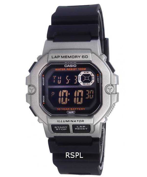 Casio Sports Gear Digital Urskive Quartz WS-1400H-1B WS1400H-1B 100M herreur