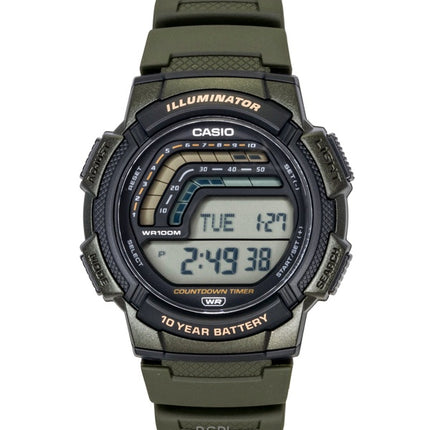 Casio digitalt harpiksrem kvarts WS-1800-3AV 100M herreur