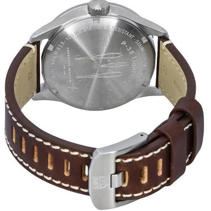 Luminox Air Pilot P-38 Lightning GMT læderrem Black Dial Swiss Quartz XA.9521 100M herreur