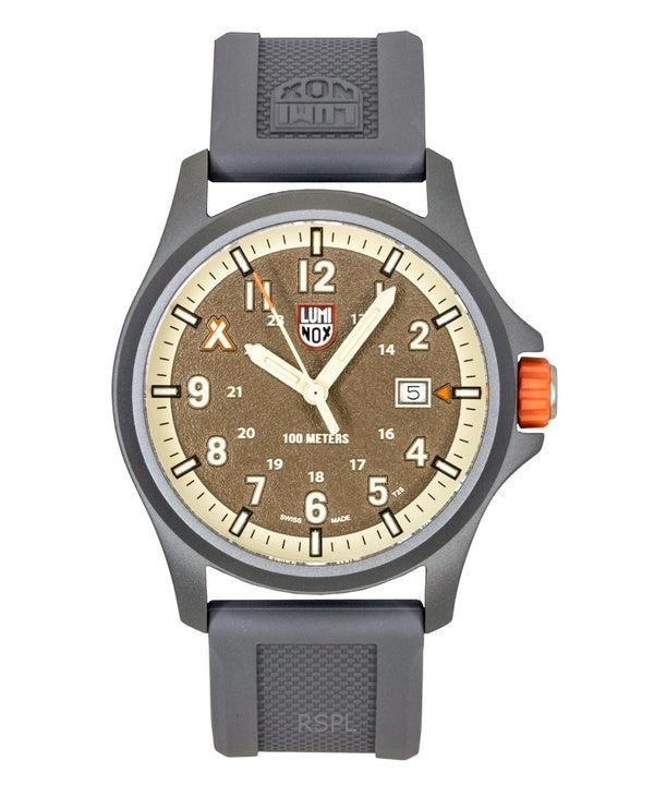Luminox Bear Grylls Survival Land gummirem brun urskive kvarts XB.3716 100M herreur