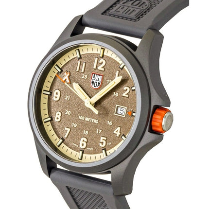 Luminox Bear Grylls Survival Land gummirem brun urskive kvarts XB.3716 100M herreur