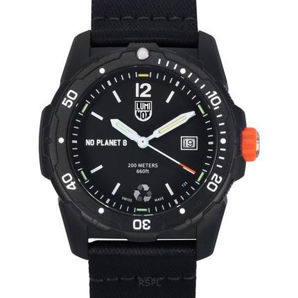 Luminox Bear Grylls Survival ECO NO PLANET B Genbrugsplastrem Quartz Diver&#39,s XB.3722.ECO 200M herreur