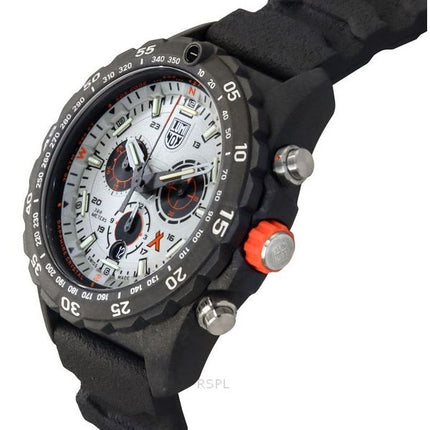 Luminox Bear Grylls Survival Master gummirem Silver Dial Quartz Diver's XB.3748 300M herreur