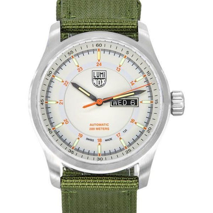 Luminox Atacama Field Cloth Rem Ivory Dial Automatic Diver&#39,s XL.1907.NF 200M herreur