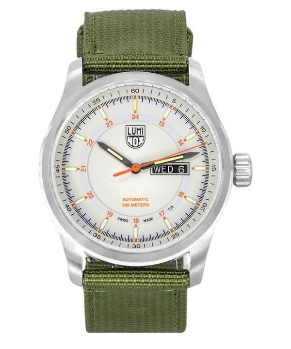 Luminox Atacama Field Cloth Rem Ivory Dial Automatic Diver&#39,s XL.1907.NF 200M herreur