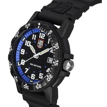 Luminox Leatherback SEA Turtle Giant Polyurethan Rem Black And Blue Dial Swiss Quartz XS.0324 100M herreur