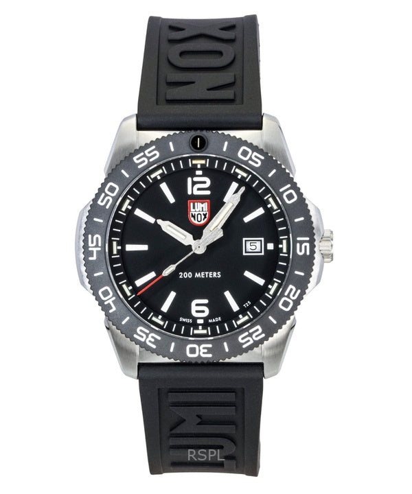 Luminox Pacific Diver gummirem sort urskive kvarts dykkerur XS.3121.1 200M herreur