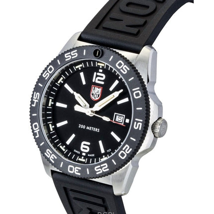 Luminox Pacific Diver gummirem sort urskive kvarts dykkerur XS.3121.1 200M herreur