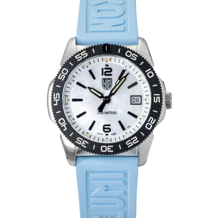 Luminox Pacific Diver Ripple gummirem perlemor urskive kvarts dykkerur XS.3124M 200M unisex