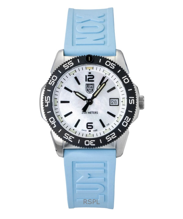 Luminox Pacific Diver Ripple gummirem perlemor urskive kvarts dykkerur XS.3124M 200M unisex
