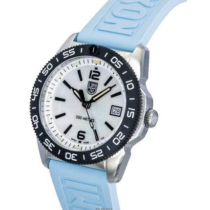Luminox Pacific Diver Ripple gummirem perlemor urskive kvarts dykkerur XS.3124M 200M unisex