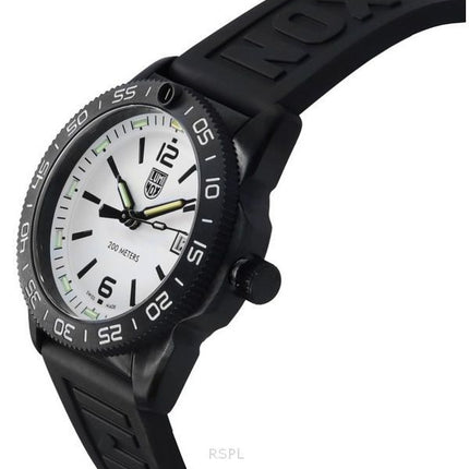 Luminox Pacific Diver Ripple Rubber Strap White Dial Quartz XS.3127M 200M herreur