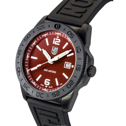 Luminox Pacific Diver gummirem rød Sunray urskive quartz dykkerur XS.3135.B 200M herreur
