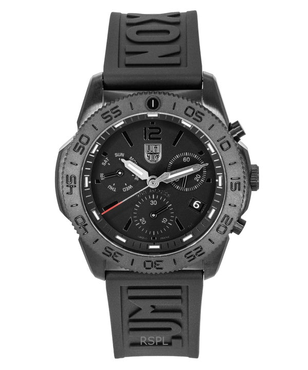 Luminox Pacific Diver Chronograph gummirem sort urskive kvarts XS.3141.BO.1 200M herreur