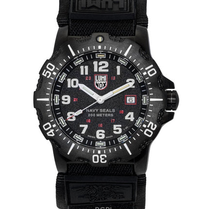 Luminox Navy Seal Military gummirem sort urskive quartz dykkerur XS.4231.SET 200M herreur med gavesæt