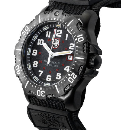 Luminox Navy Seal Military gummirem sort urskive quartz dykkerur XS.4231.SET 200M herreur med gavesæt