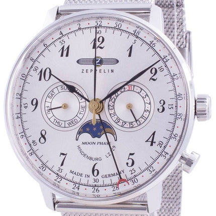 Zeppelin Hindenburg Z7036M1 Quartz Moon Phase Herreur