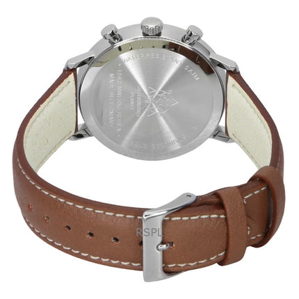 Zeppelin LZ129 Hindenburg Chronograph Brun læderrem Beige Urskive Solar 80865N herreur