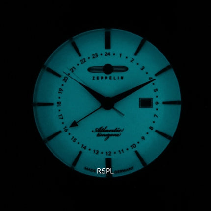 Zeppelin Atlantic Beige Urskive Læderrem Quartz 8442-5 84425 Herreur