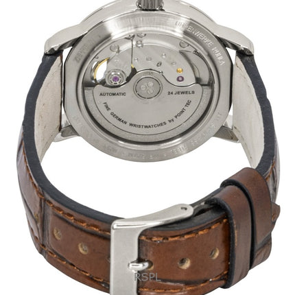 Zeppelin Friedrichshafen læderrem åben hjerte grøn urskive automatisk 85672 dameur