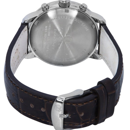 Zeppelin Friedrichshafen Chronograph Læderrem Gold Dial Quartz 85845 Herreur