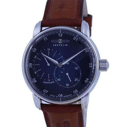 Zeppelin New Captain's Line Blue Dial Læderrem Automatisk 8662-3 86623 Herreur
