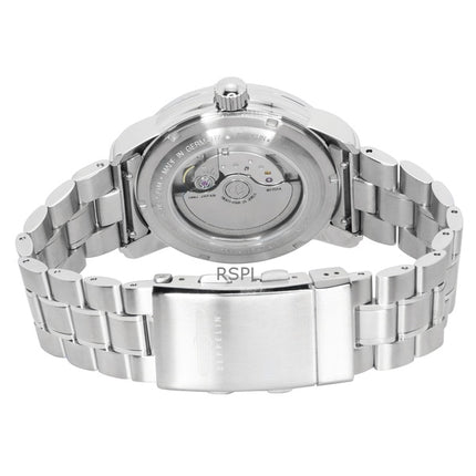 Zeppelin 100 Jahre GMT rustfrit stål sølvfarvet urskive automatisk 8666MB1 herreur