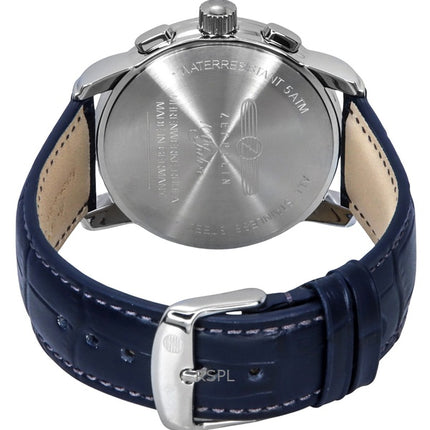 Zeppelin 100 Jahre Chronograph læderrem Blue Dial Quartz 86703 herreur