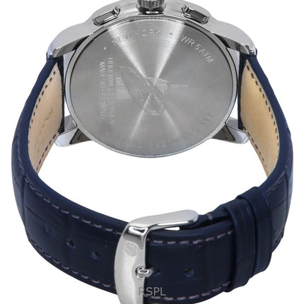Zeppelin New York Chronograph læderrem Blue Dial Quartz 88783 herreur