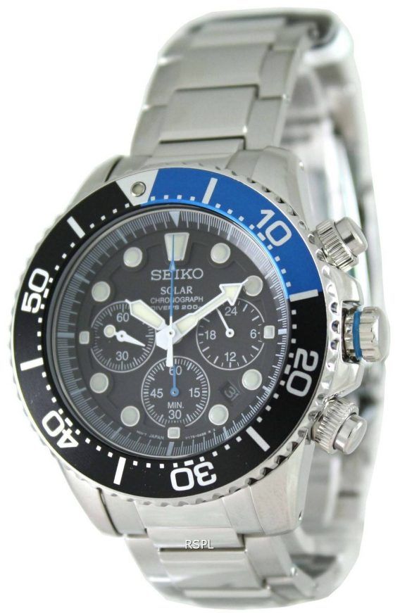 Seiko Solar Chronograph Divers SSC017P1 Mens Watch