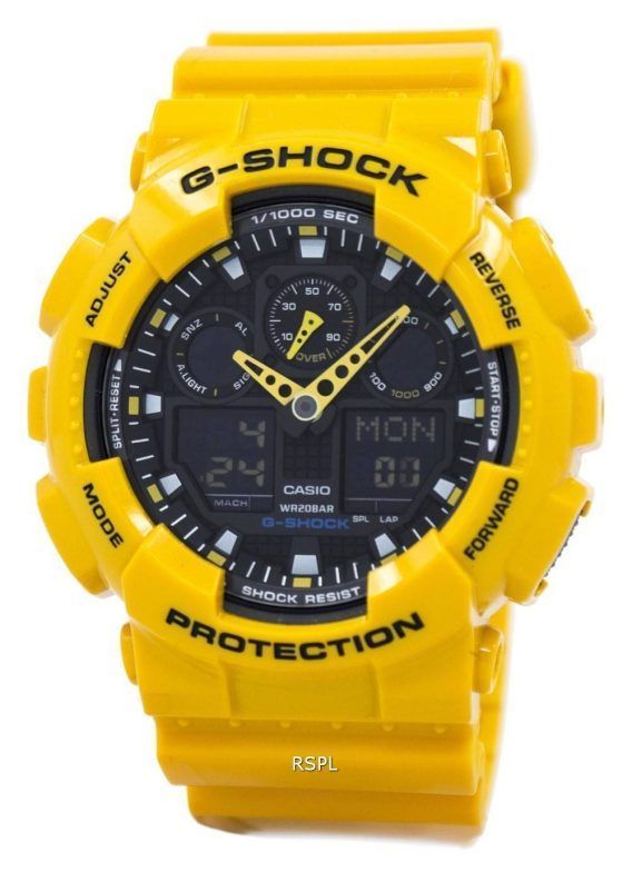 Casio G-Shock GA-100-9ADR GA-100-9A GA-100-9 hastighed indikator Alarm ur