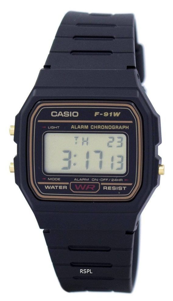 Casio Alarm Chronograph Digital F-91WG-9S Herreur