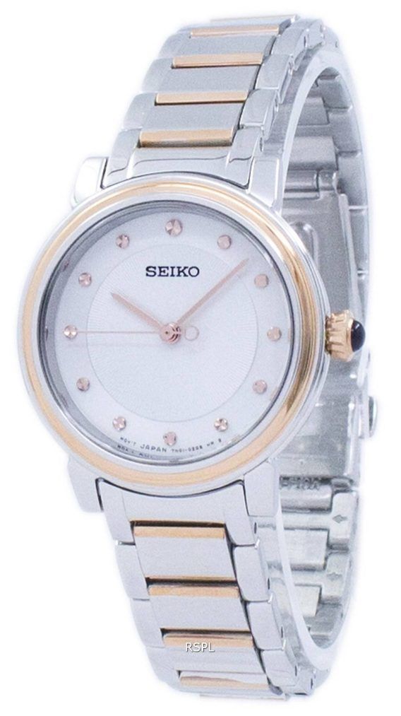 Seiko oplev mere kvarts Diamond Accent SRZ480 SRZ480P1 SRZ480P kvinders Watch