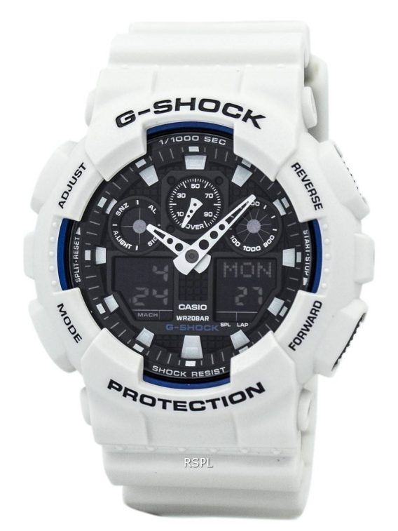 Casio G-Shock World tid hvid Analog Digital GA-100B-7A Herre ur
