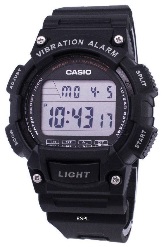 Casio ungdom Super Illuminator vibrationer Alarm Digital W736H-1AV W-736H-1AV Herreur