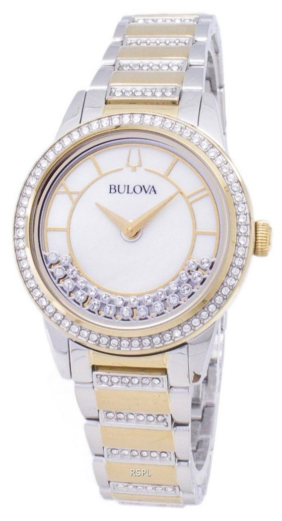 Bulova krystal TurnStyle 98 L 245 kvarts diamant accenter kvinders ur