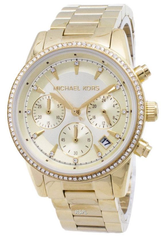 Michael Kors Ritz Chronograph Quartz diamant accenter MK6356 kvinders Watch