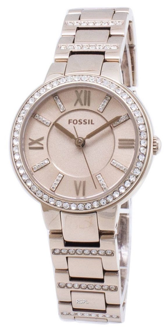 Fossile Virginia ES4482 diamant accenter Quartz kvinder ur