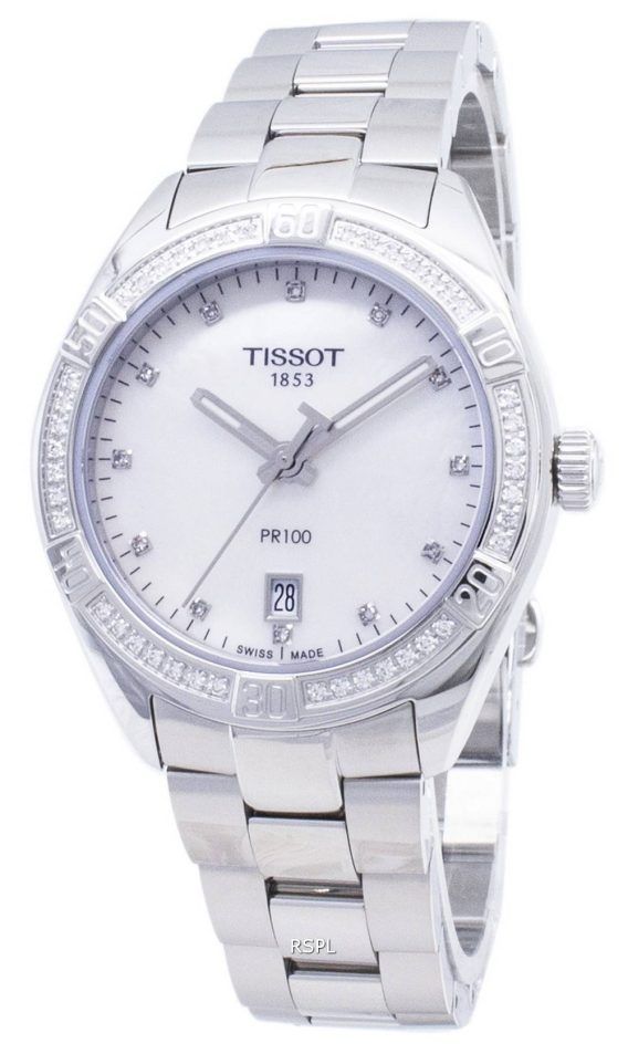 Tissot T-Classic PR 100 Lady sport T 101.910.61.116.00 T1019106111600 Diamond accenter Quartz Kvinders Ure