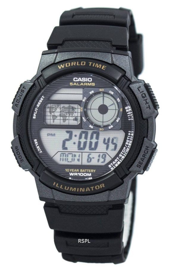 Casio ungdom Digital verden tid AE-1000W-1AV Herreur