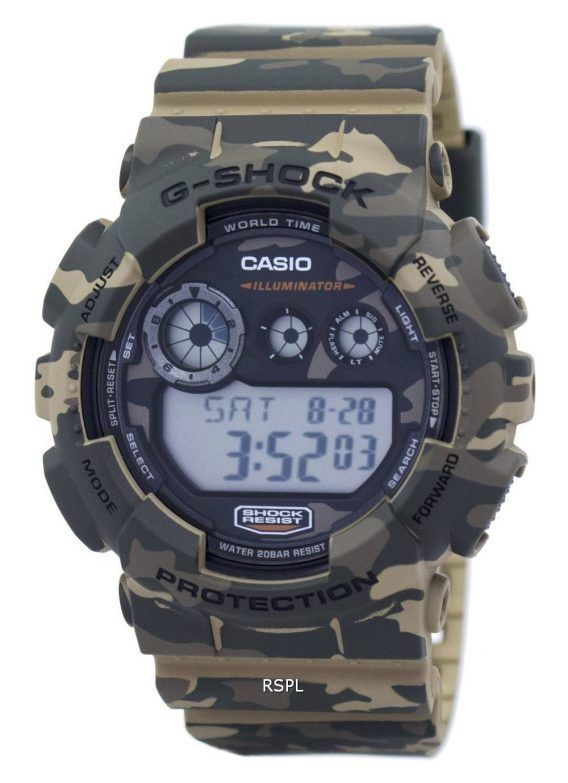 Casio G-Shock Digital Camouflage serie GD-120CM-5 mænds ur